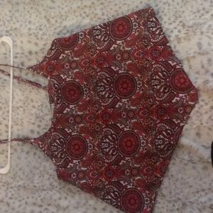 A printed crop top